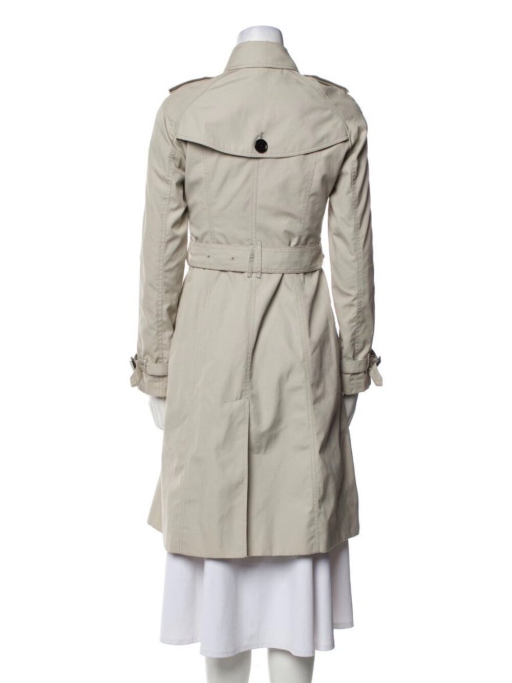 Burberry Belted Trench Coat Beige Nova Check Lining Classic Size XS - Picture 3 of 3
